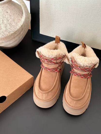 UGG芙拉卡繫帶靴