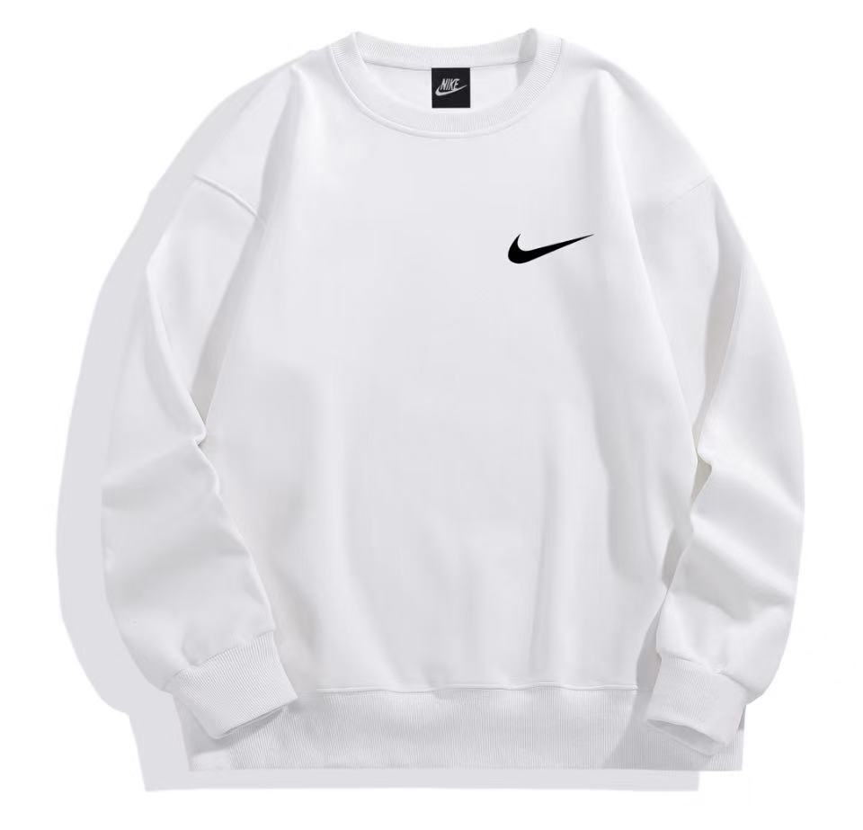 美式夕陽椰樹冬季加絨圓領衛衣