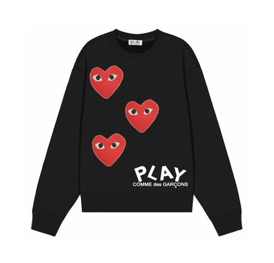 PLAY散霧霾愛心印花秋冬季長袖