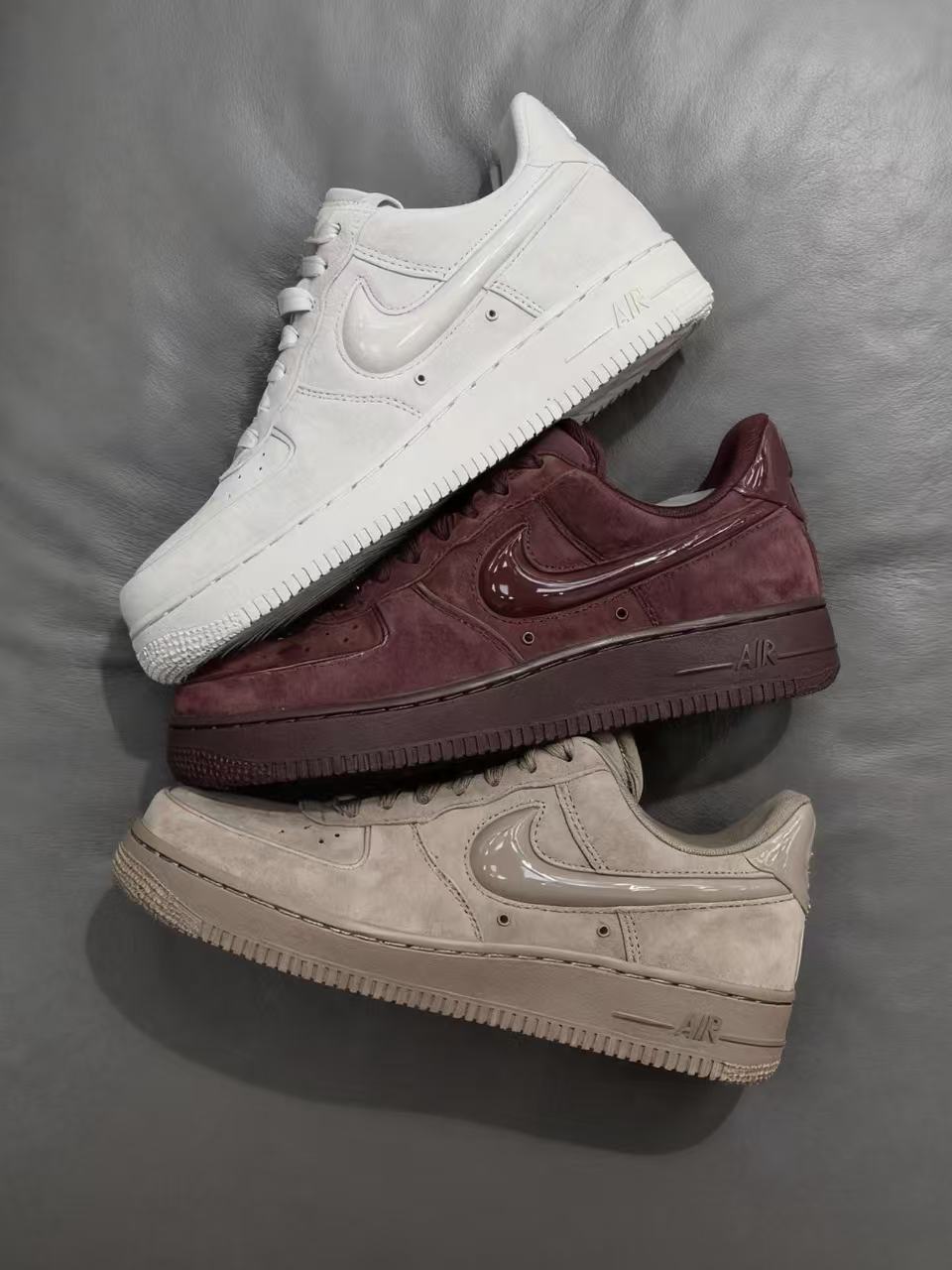 AF1麂皮搭配漆皮