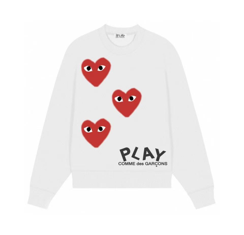 PLAY散霧霾愛心印花秋冬季長袖