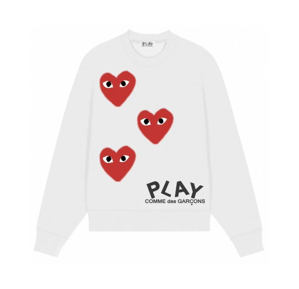 PLAY散霧霾愛心印花秋冬季長袖