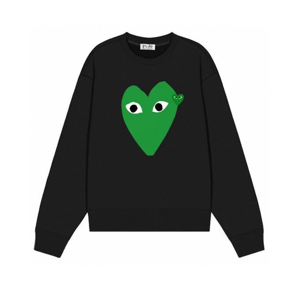 綠色愛心印花秋冬季長袖