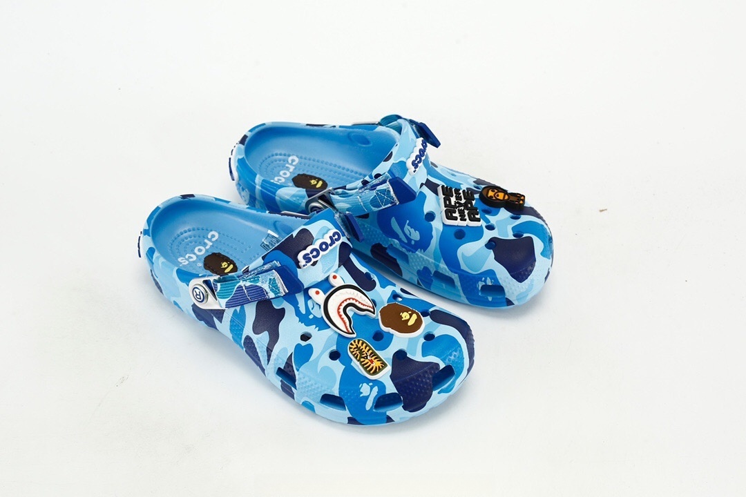 Bape x crocs classic clog卡駱馳 