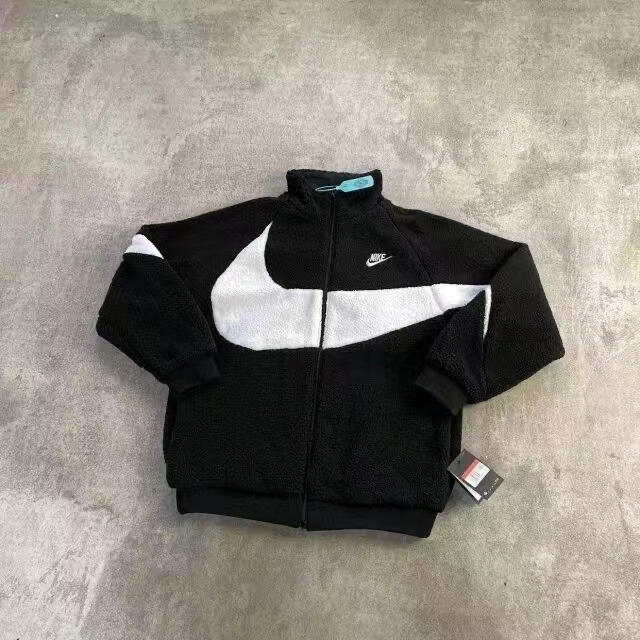 Nike Big Swoosh 雙面耐克加絨搖粒絨舒適保暖拉鍊長袖夾克外套 