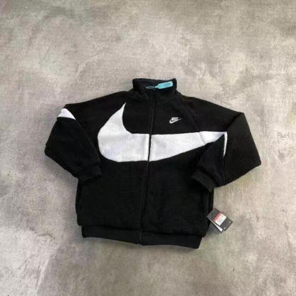 Nike Big Swoosh 雙面耐克加絨搖粒絨舒適保暖拉鍊長袖夾克外套 