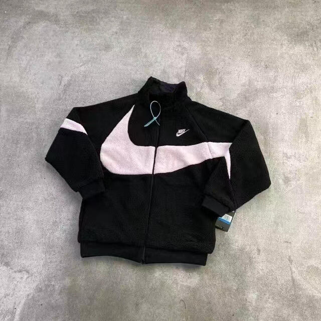 Nike Big Swoosh 雙面耐克加絨搖粒絨舒適保暖拉鍊長袖夾克外套 