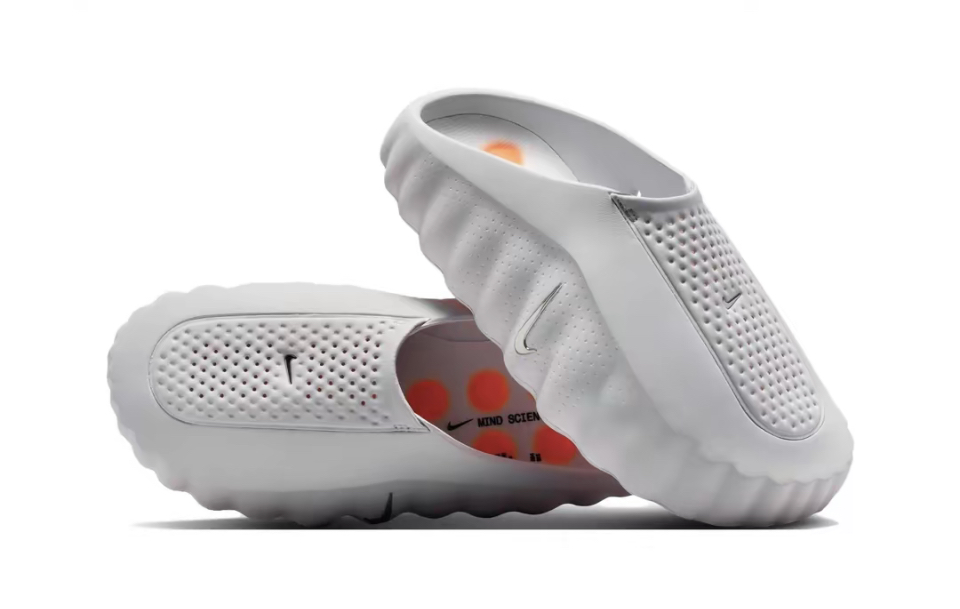 Nike Mind 001 舒適柔軟包頭拖鞋 淺煙灰色