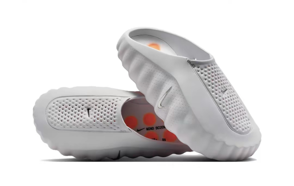 Nike Mind 001 舒適柔軟包頭拖鞋 淺煙灰色