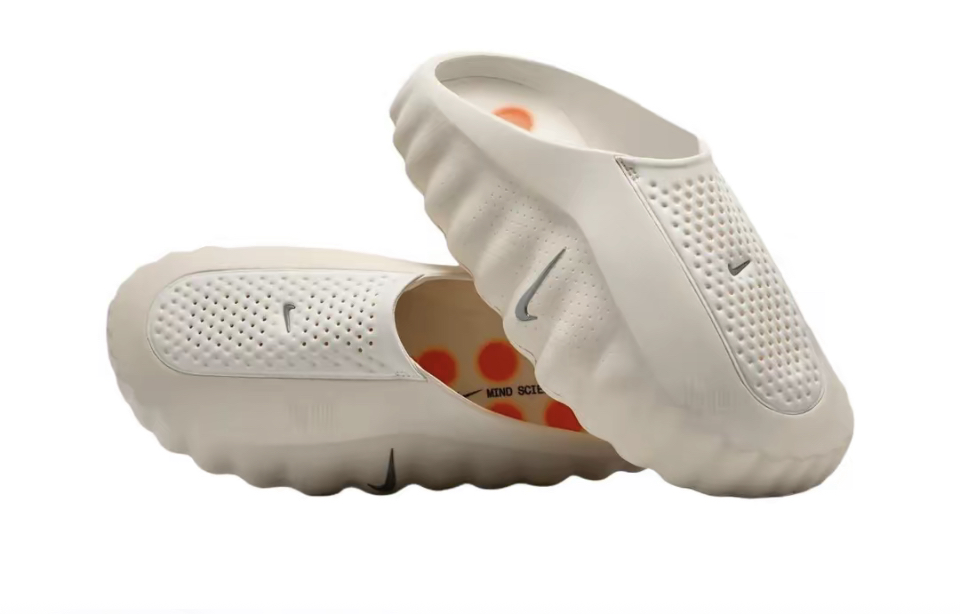 Nike Mind 001 貼合舒適包頭拖鞋 米白色