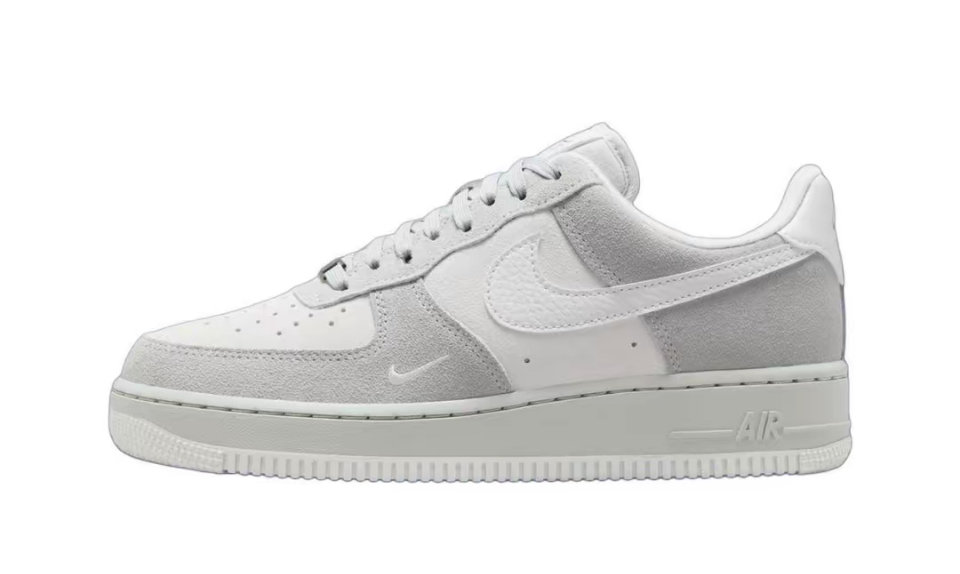 Nike Air Force 1 Low"Light Smoke Grey" 柔軟舒適 防滑耐磨 低幫 板鞋 白灰刺繡小鉤
