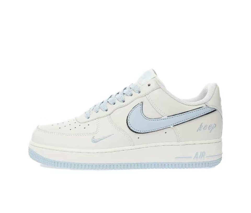 Nike Air Force 1 舒適百搭 防滑減震 低幫 板鞋  冰川藍
