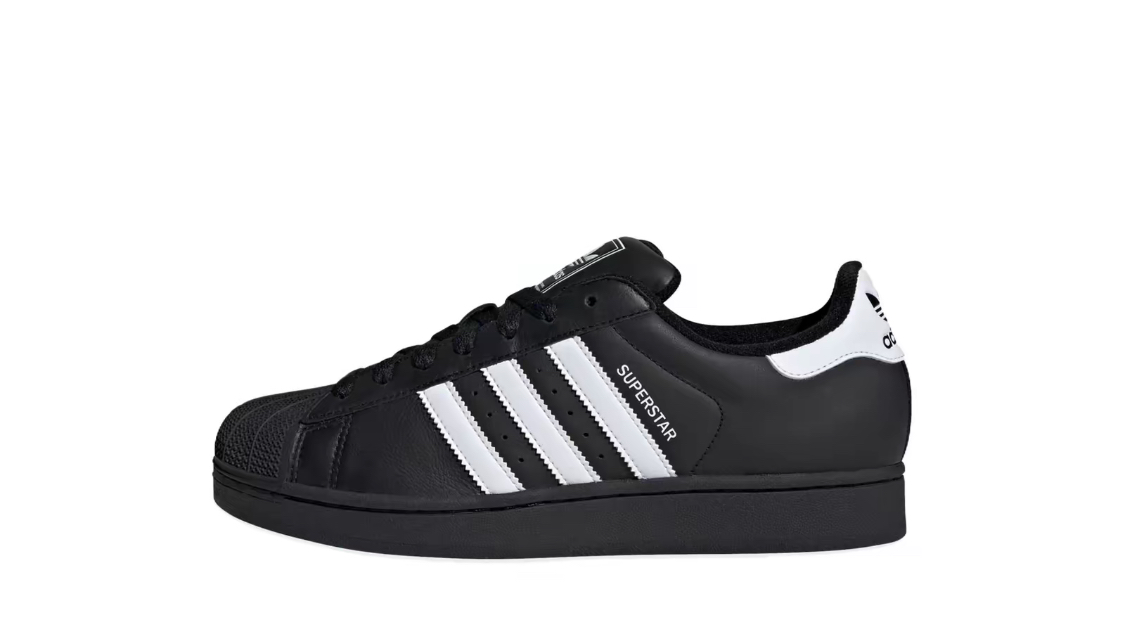 adidas originals Superstar 2 經典百搭薄底貝殼頭 男女同款 黑