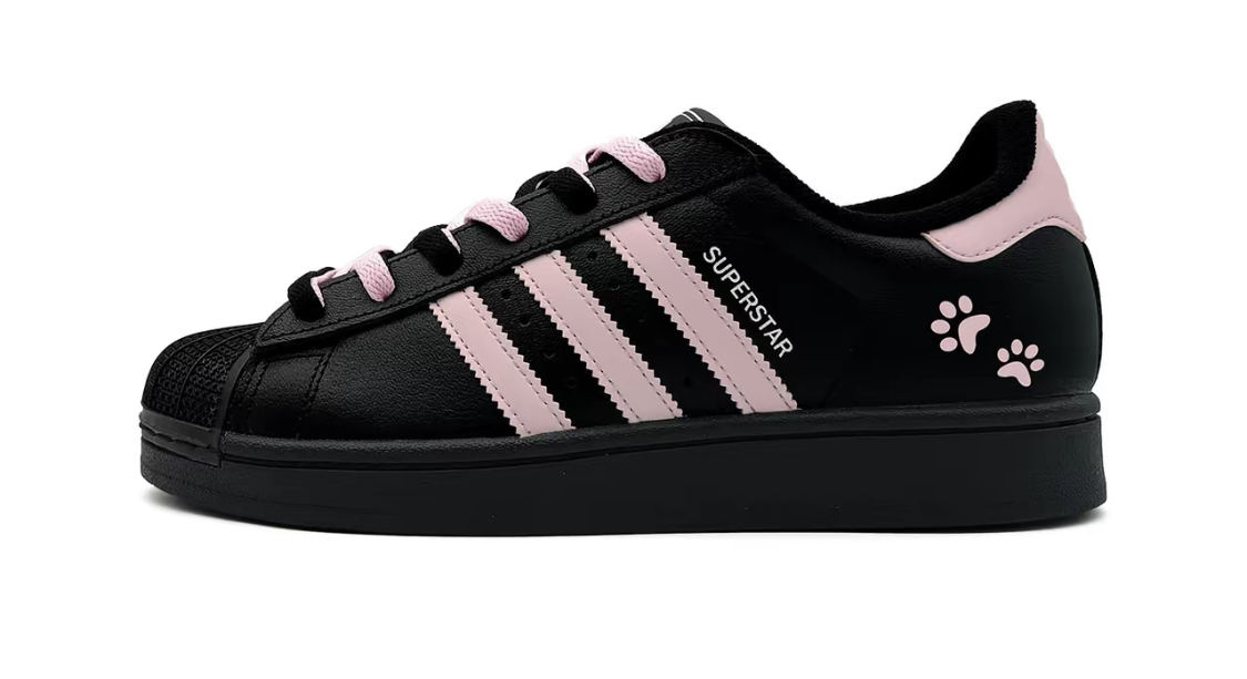 [Copy]【定制球鞋】adidas originals Superstar 2 黑粉貓爪