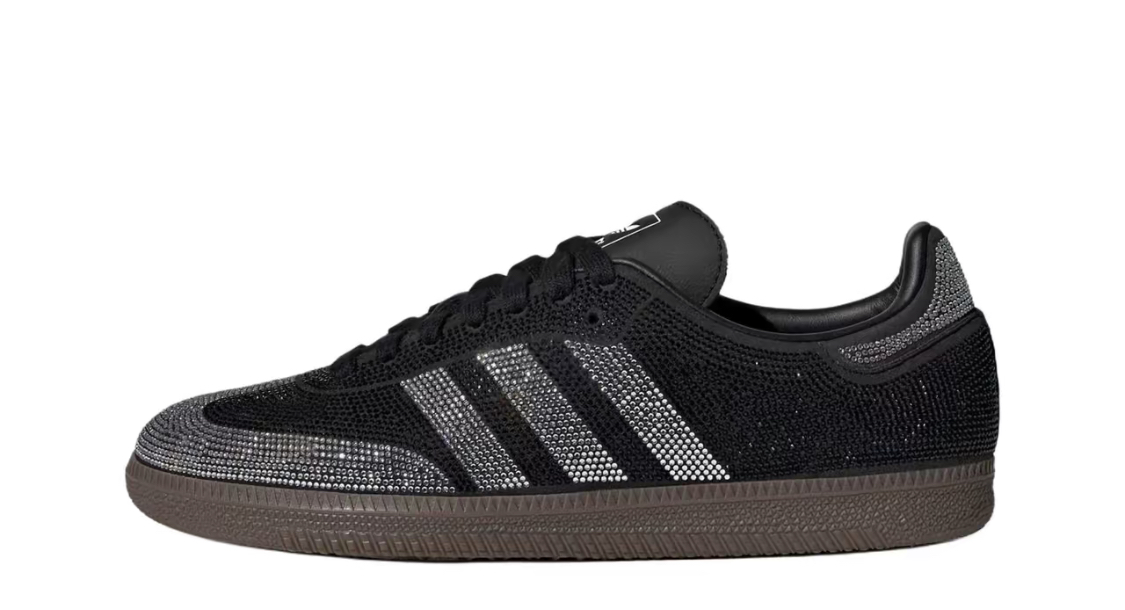 adidas originals SAMBA OG 情人節限定 舒適時尚 德訓鞋 女款 黑銀情人節限定