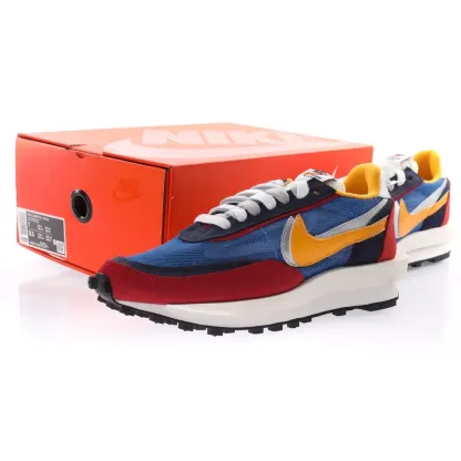 Undercover x Sacai x Nike LDWaffle"Midnight Spruce/University Red"