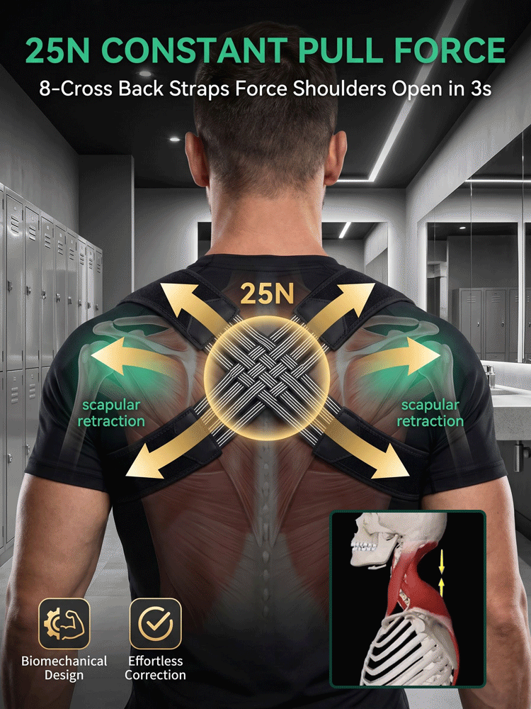 🦴👵 Muscle-Friendly Senior Posture Corrector, Abolishes rigid & restrictive traditional braces 💯, gently activates natural waist and back muscles 💪