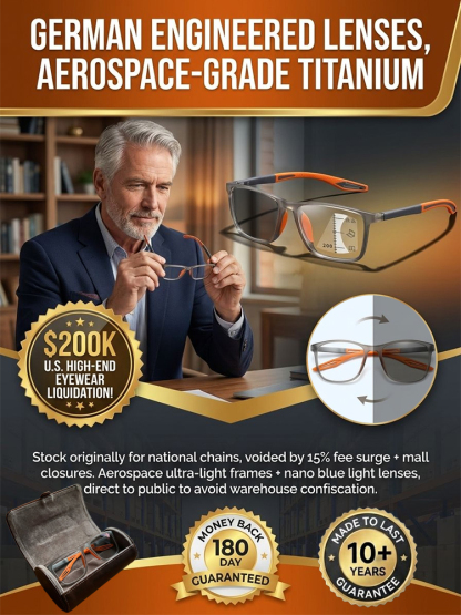 🕶️Smart Auto Focus Glasses | No need to change glasses often! One pair brings ultra-clear vision for near and far. No eye exam required, 0.1s fast focusing, blue light blocking and photochromic discoloration✨
