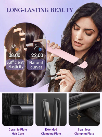 【Use anywhere】Portable 2-in-1 straight and curly curling iron