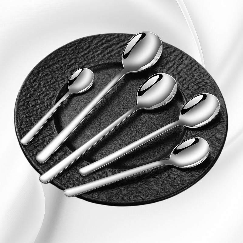 Household 304 Stainless Steel Eating Spoon, Durable Thickened Design