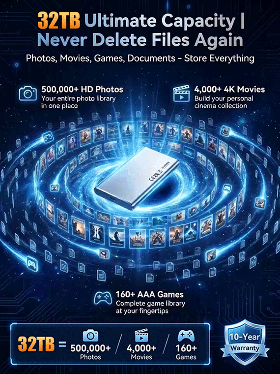 💡Stop paying for cloud storage. Own 32TB of hyper-speed pro power today.