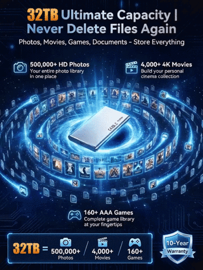 💡Stop paying for cloud storage. Own 32TB of hyper-speed pro power today.