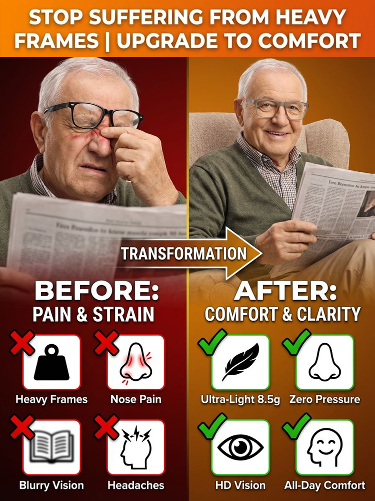 🕶️Smart Auto Focus Glasses | No need to change glasses often! One pair brings ultra-clear vision for near and far. No eye exam required, 0.1s fast focusing, blue light blocking and photochromic discoloration✨