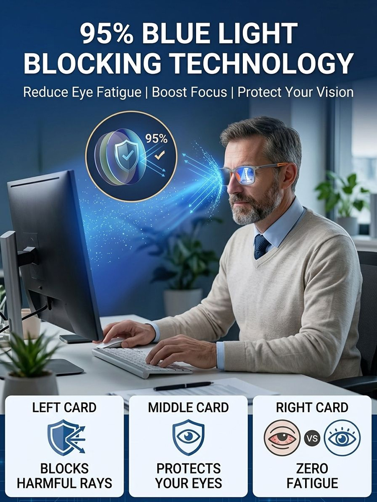 🕶️Smart Auto Focus Glasses | No need to change glasses often! One pair brings ultra-clear vision for near and far. No eye exam required, 0.1s fast focusing, blue light blocking and photochromic discoloration✨