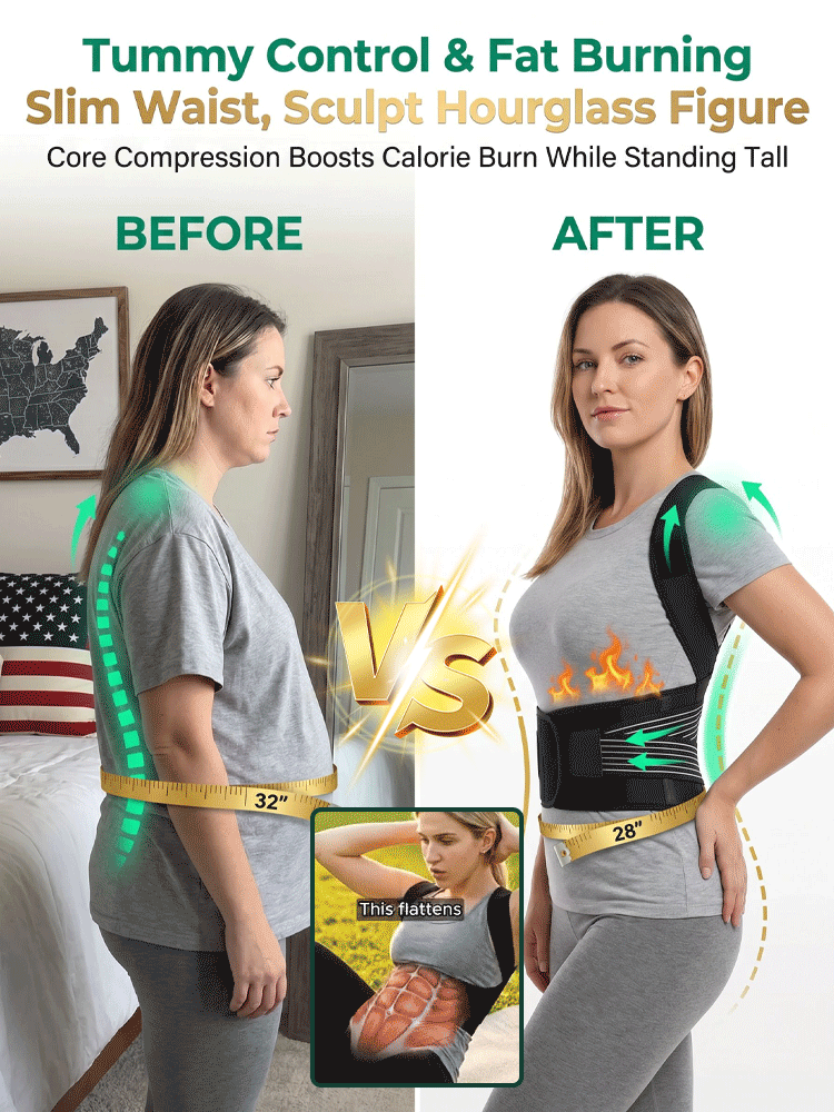 🦴👵 Muscle-Friendly Senior Posture Corrector, Abolishes rigid & restrictive traditional braces 💯, gently activates natural waist and back muscles 💪
