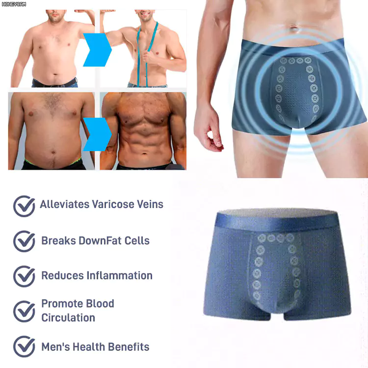 Tourmaline Magnetic Therapy Underwear – Say Goodbye to Men’s Health Troubles! 95% Antibacterial Rate + Breathable & Non-Stuffy! 😊