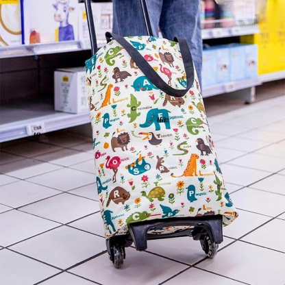 รถเข็นช้อปปิ้งแบบพับเก็บได้