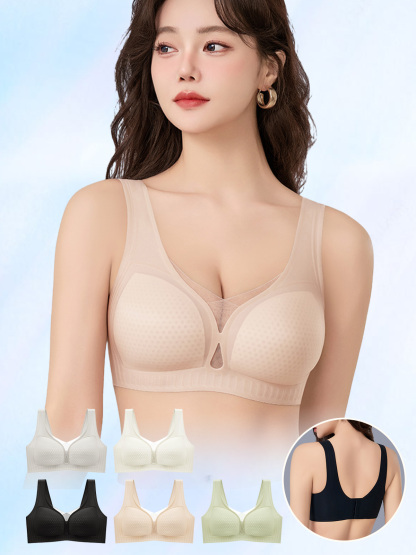 ソフトサポート涼感ホールカップシームレスブラジャー