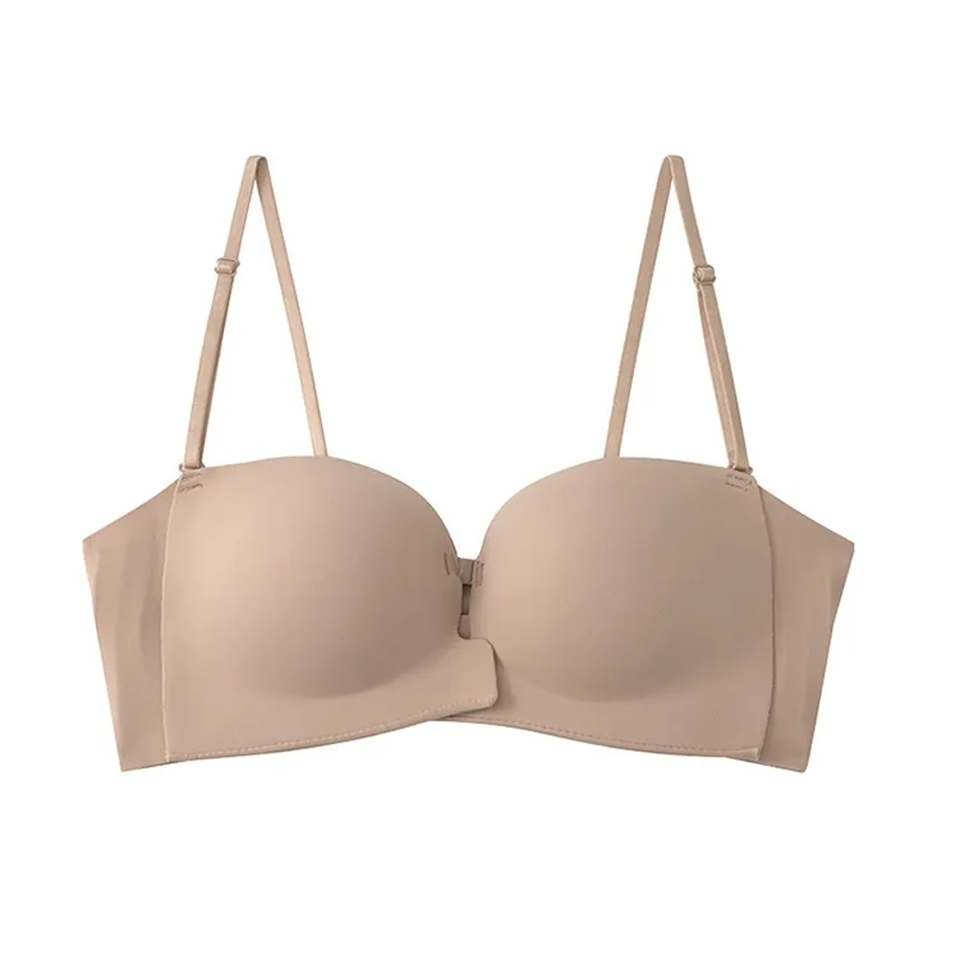『BreLira』小胸向け盛れるシームレスブラ フロントホック 背中見せ 美胸メイクブラ