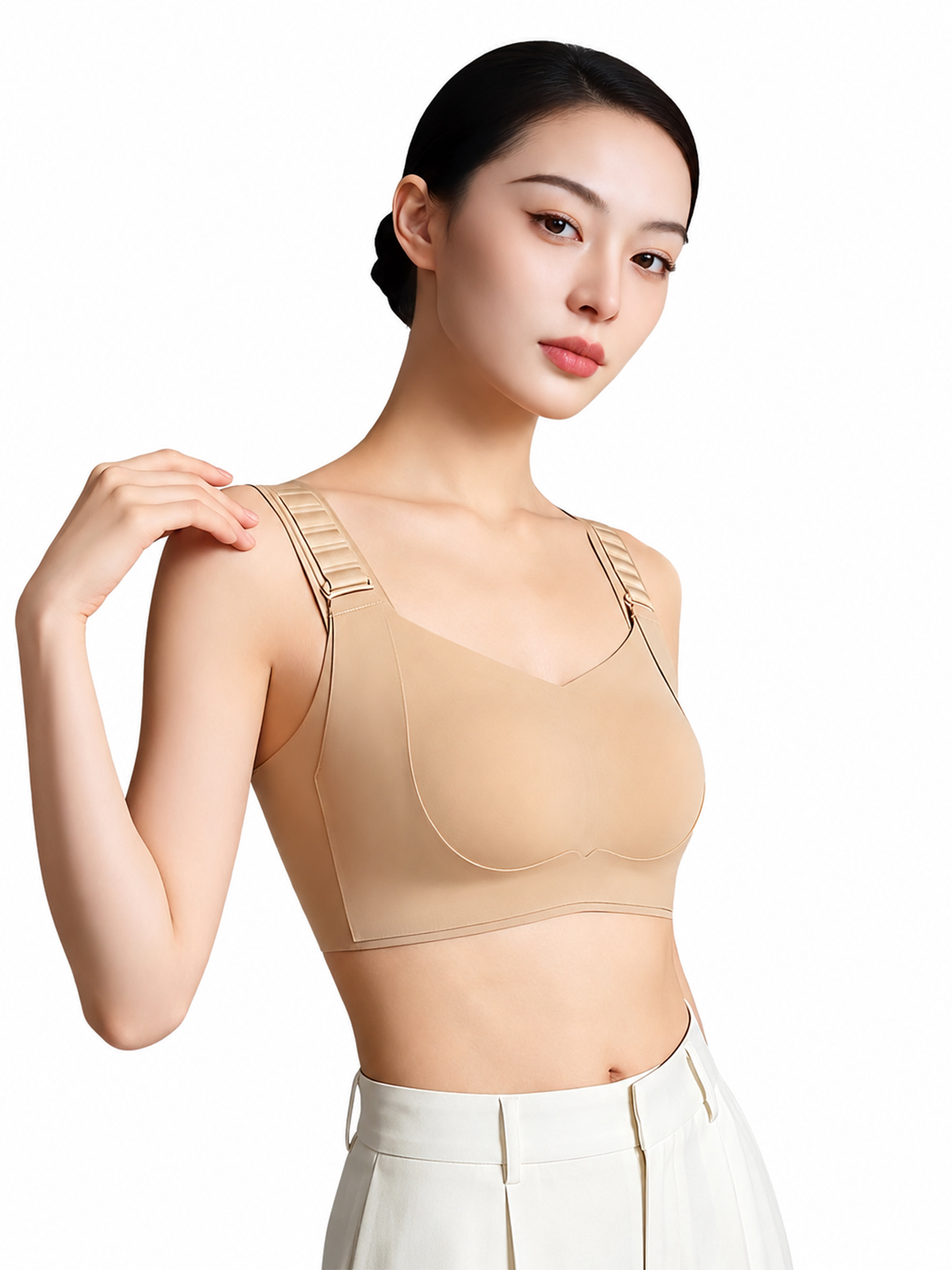 BreLira | 小さく見せるブラ シームレス ノンワイヤー 脇高設計