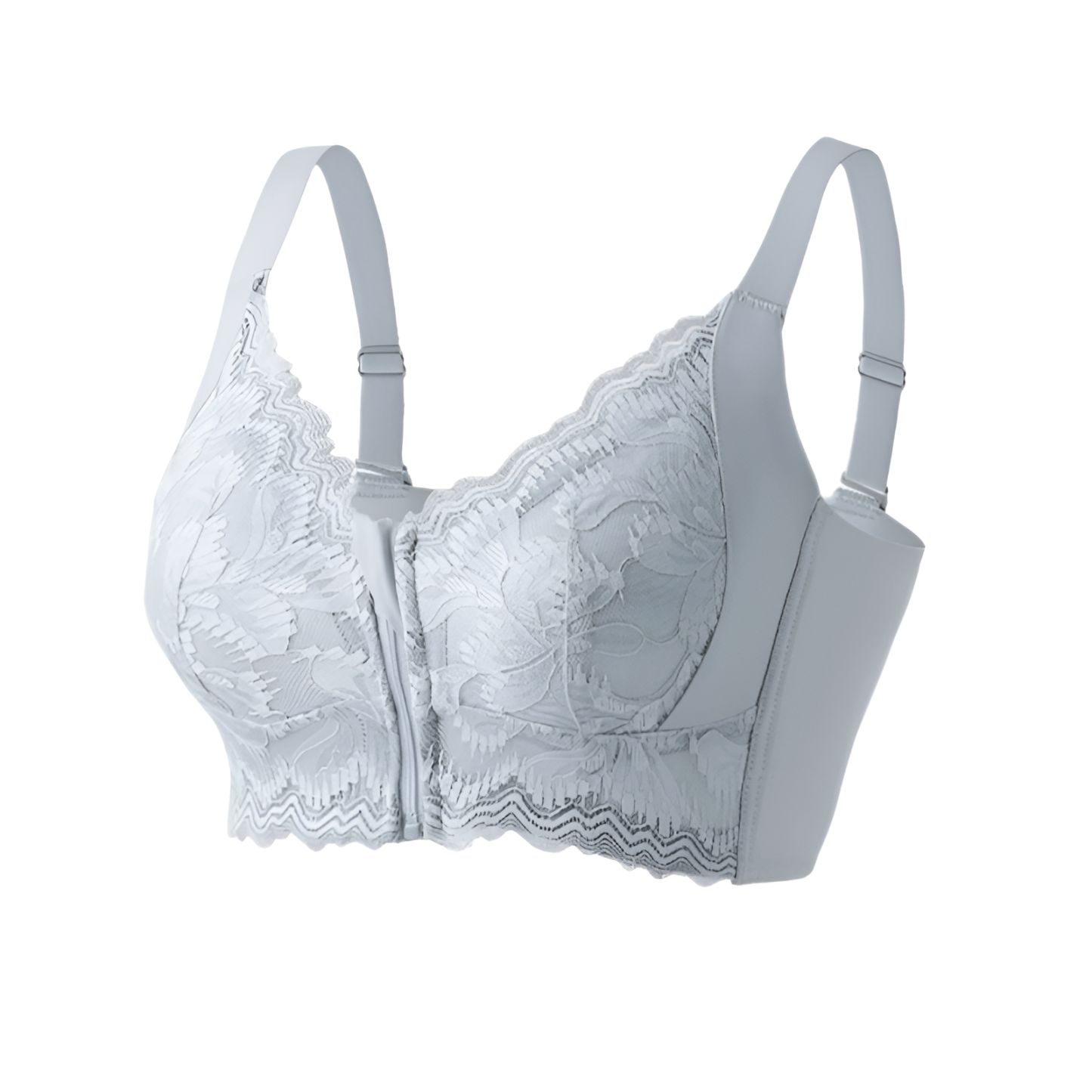 ブレリアjp 大きいサイズ フロントジッパー プッシュアップブラ