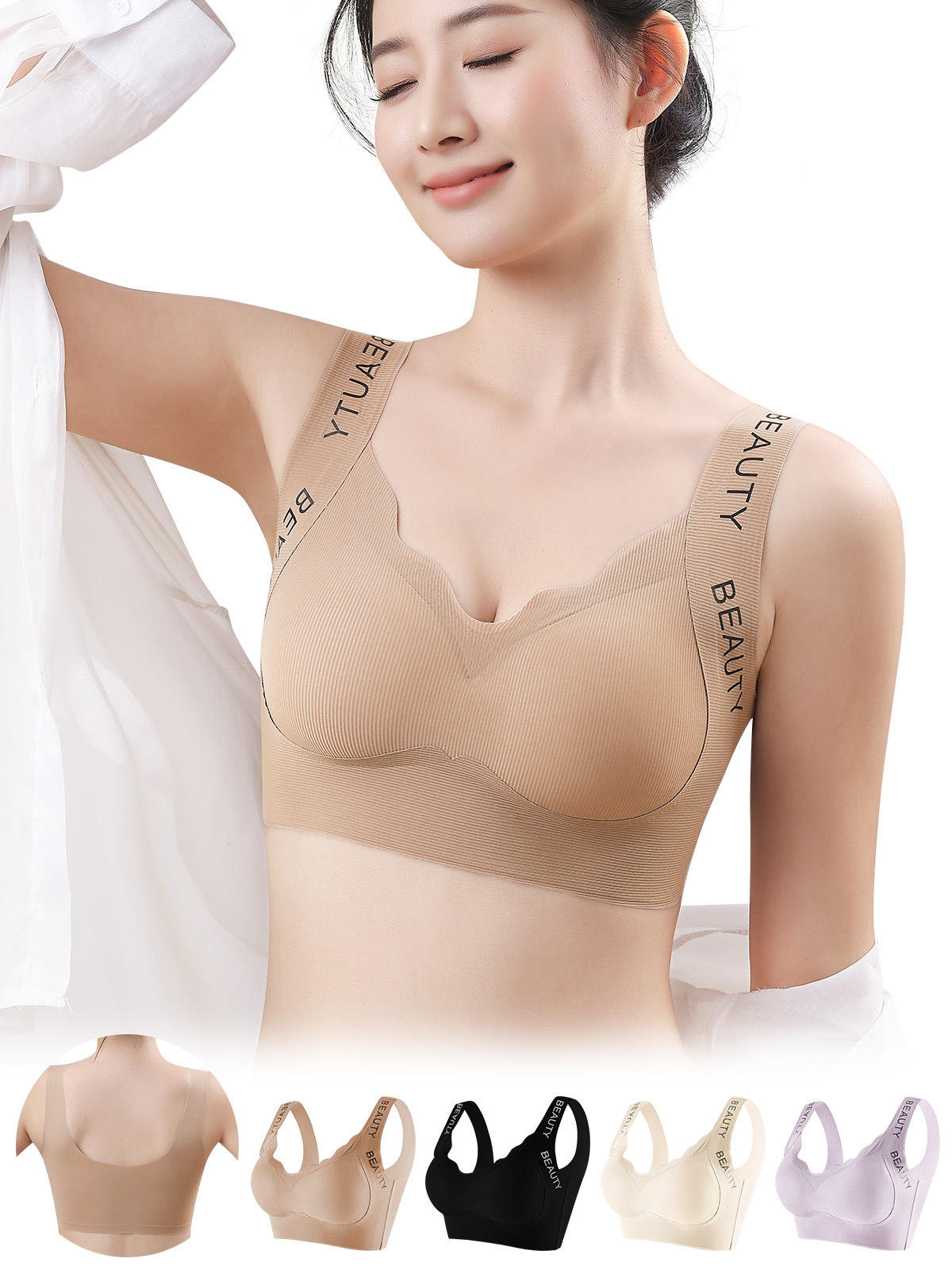 スポーツ ティーンエイジャーの下着 女性 固定杯 ブラジャー ベスト ランジェリー 学生 青春期 高校 青少年 ランジェリー