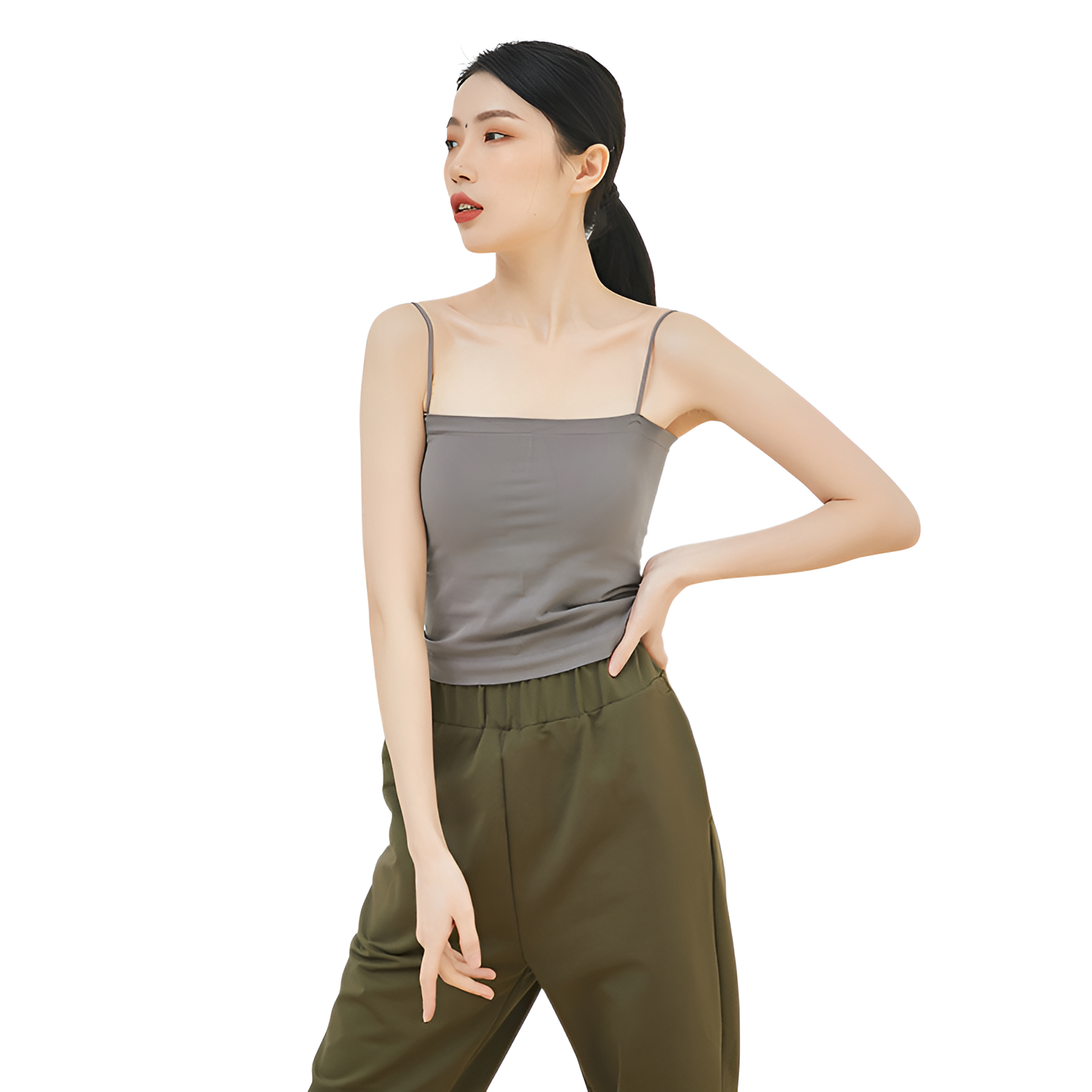 Veimia-JP ダンス衣装ベスト 女性用 バレエ モダン フォーク クラシックダンス トレーニングウェア トップス サスペンダー ボディスーツ 胸パッド付き