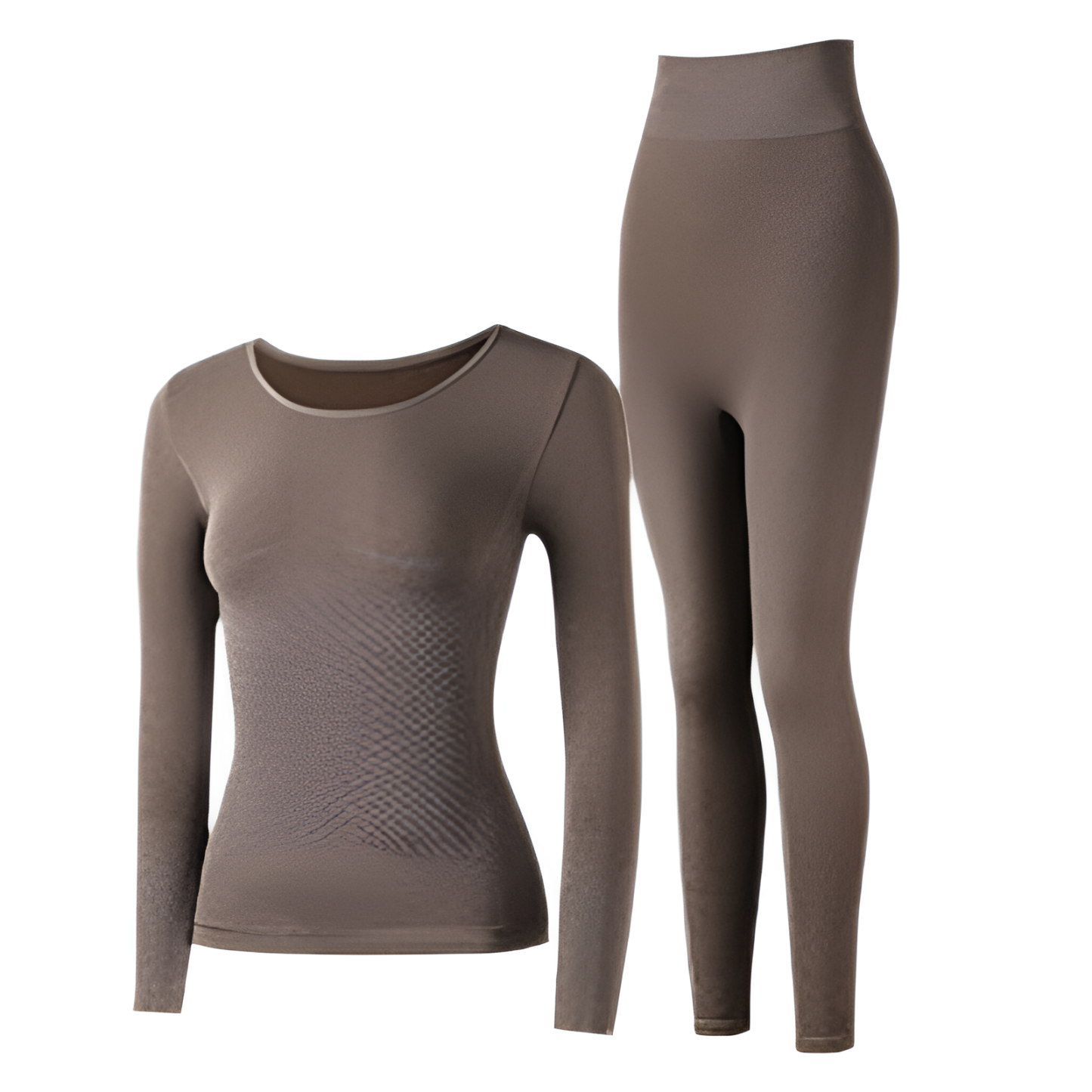 【Brelia-jp】レディース 軽量 シェイピング サーマル アンダーウェア セット シームレス ボディシェイピング スリミング ヒップアップ お腹コントロール 秋服&ズボン スリミング