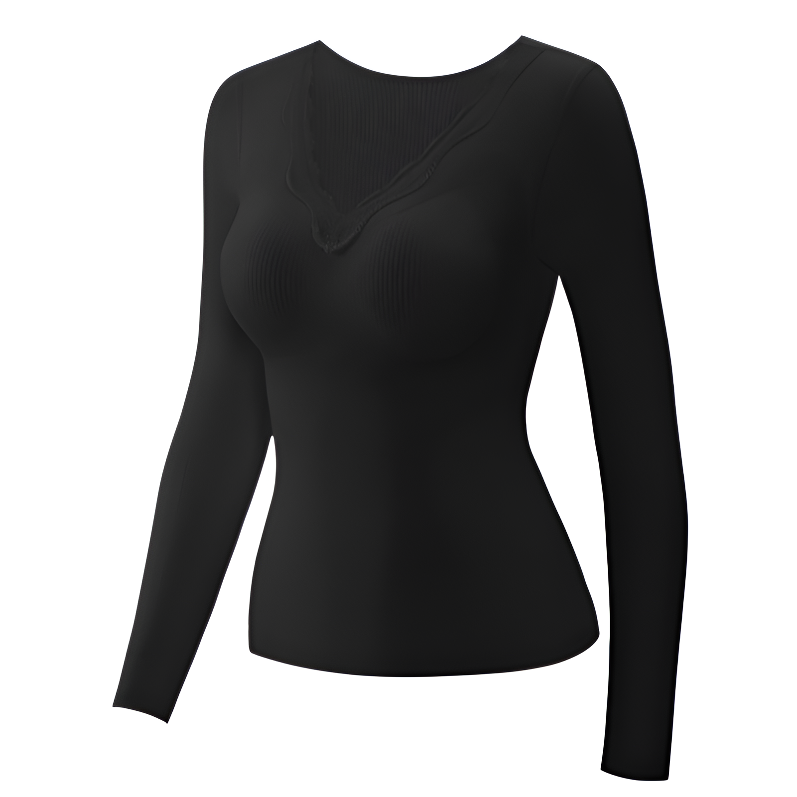 【Brelia-jp】ジンジャーカメリアオイル入りカシミヤシルク 暖かい長袖トップス レディース Vネック スリムフィット ベースレイヤー 着やすいアウター