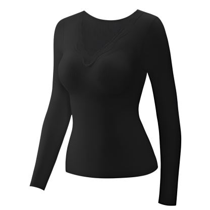 【Brelia-jp】ジンジャーカメリアオイル入りカシミヤシルク 暖かい長袖トップス レディース Vネック スリムフィット ベースレイヤー 着やすいアウター