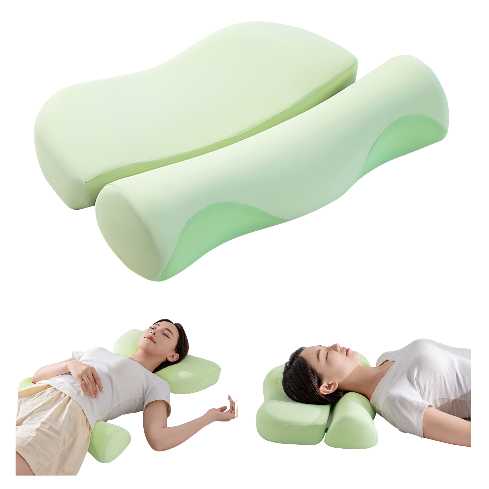 頸椎を保護し、睡眠を助けるアンチアーチ枕、家庭用の特別な枕コアのペア、成人男性用円筒形メモリーフォーム枕コア