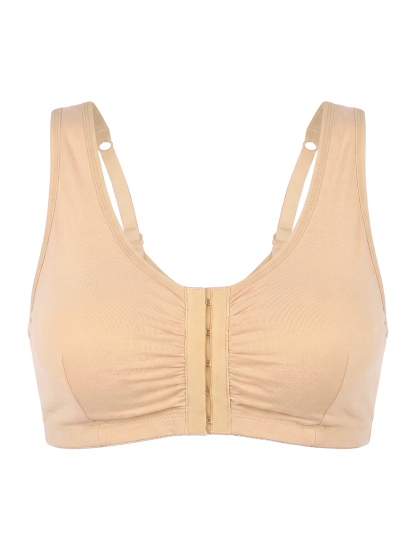 BreLira | 前開きブラ ノンワイヤー 幅広ストラップ 大きいサイズ