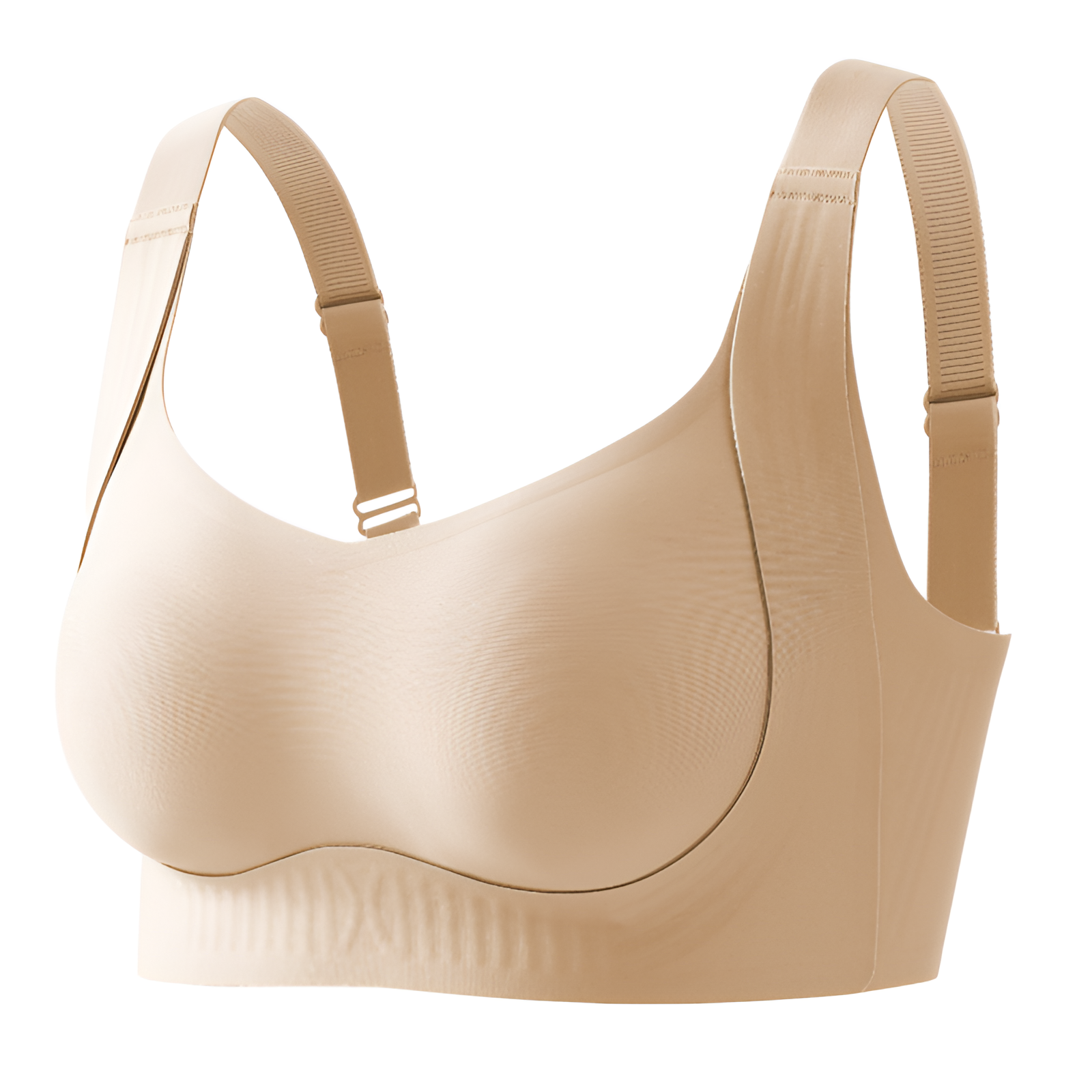 胸が大きいと小さくて細く見える、女性用の薄いシームレス下着、ソフトなサポートとリフト、目に見えないワンピースのたるみ防止固定ブラジャー