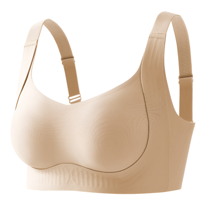 胸が大きいと小さくて細く見える、女性用の薄いシームレス下着、ソフトなサポートとリフト、目に見えないワンピースのたるみ防止固定ブラジャー