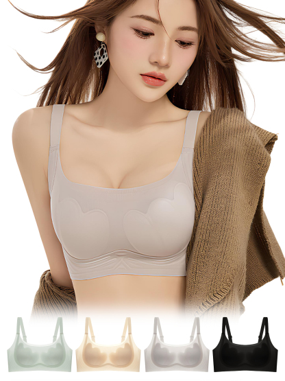 BreLira | 涼感シームレスブラ 薄型 小さく見せる 調節可能