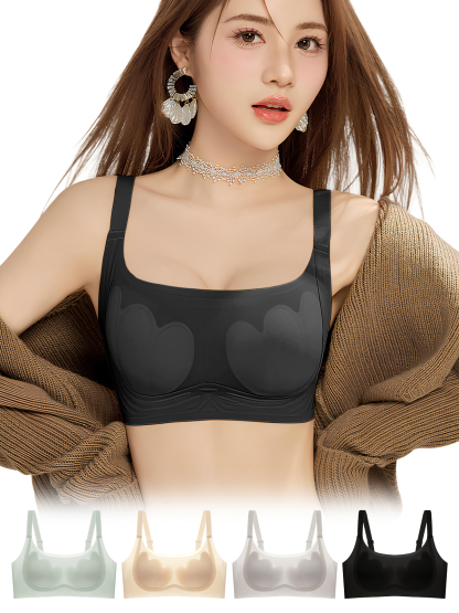 BreLira | 涼感シームレスブラ 薄型 小さく見せる 調節可能
