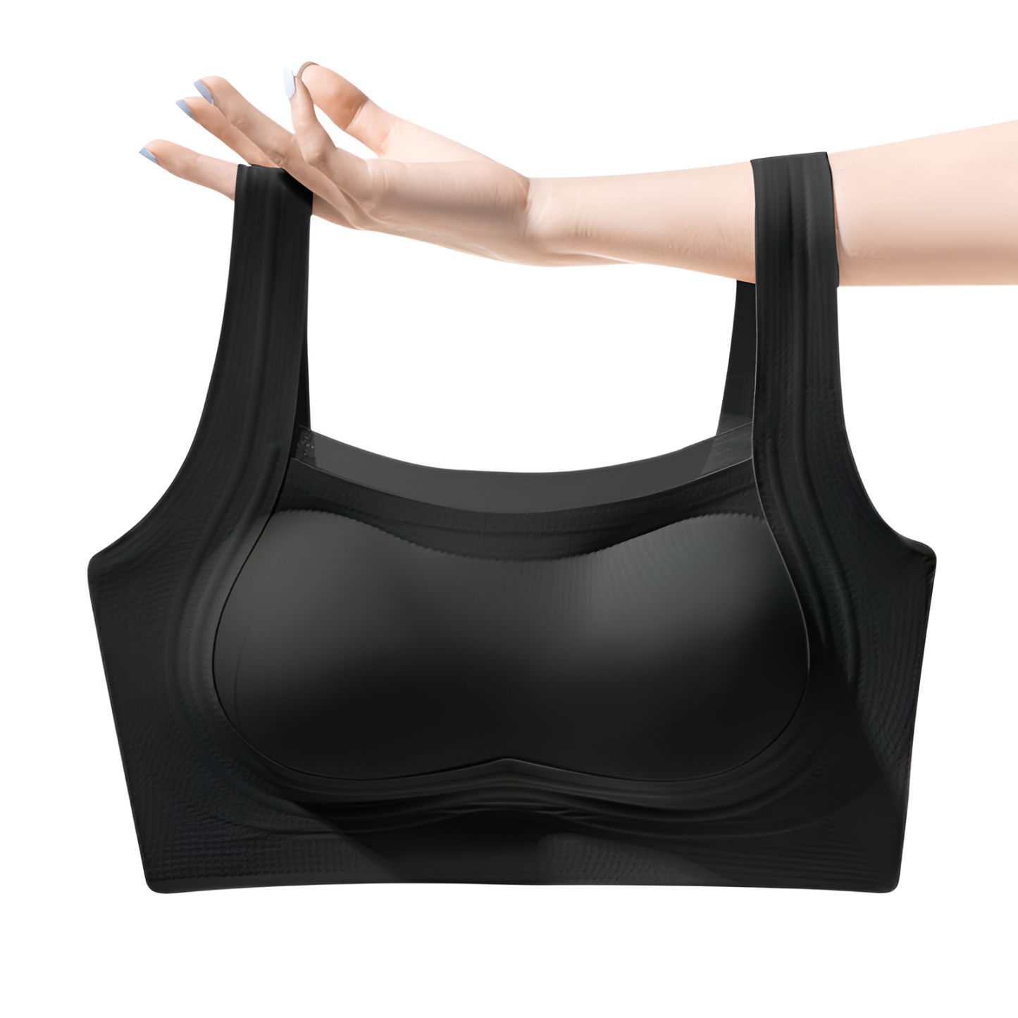 Brelia-jp ゼリーストリップ、ソフトサポート、ギャザーと垂れ防止ブラ、スチールリングなしで持ち上げて美しい背中を実現する女性用メッシュシームレスブラジャー