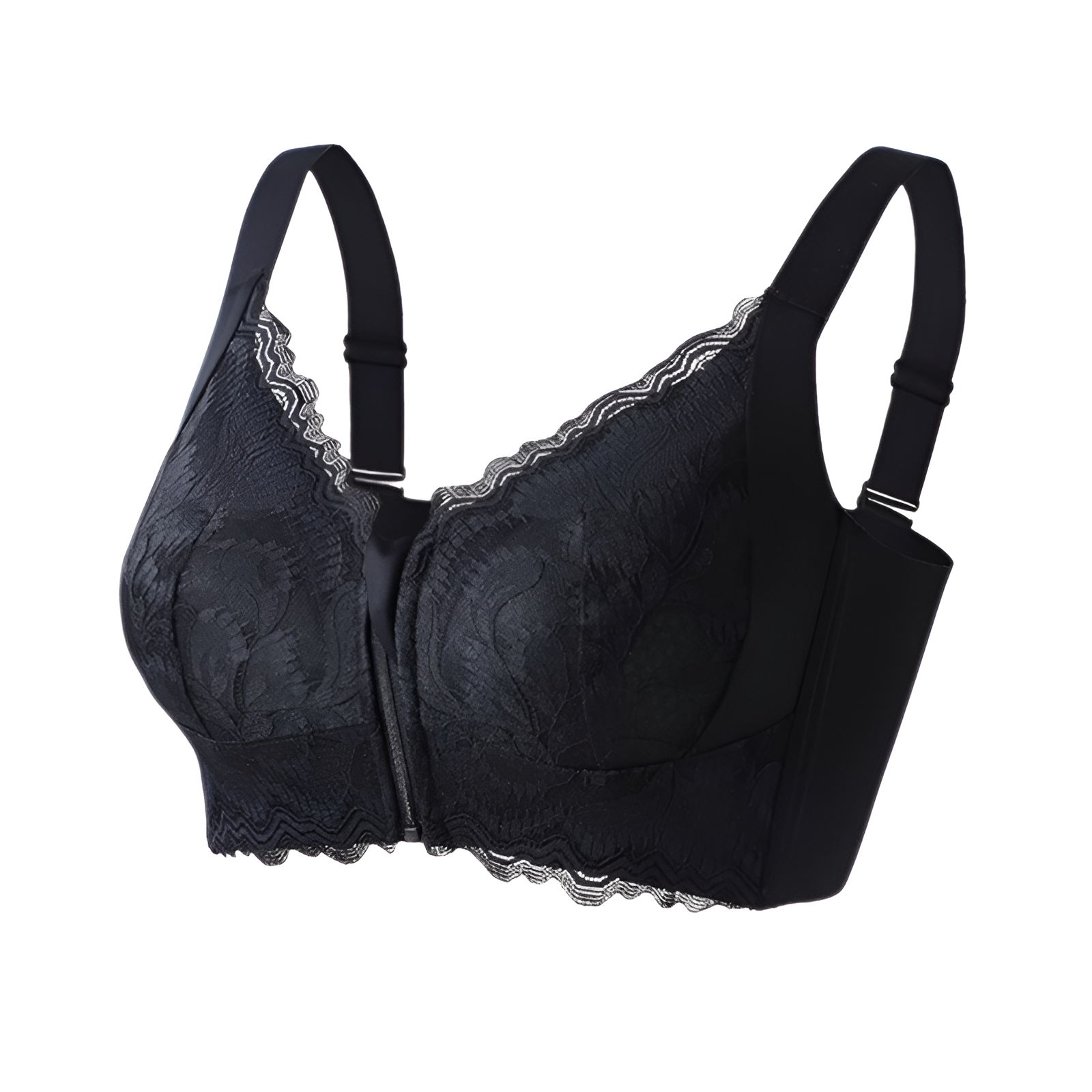 ブレリアjp 大きいサイズ フロントジッパー プッシュアップブラ