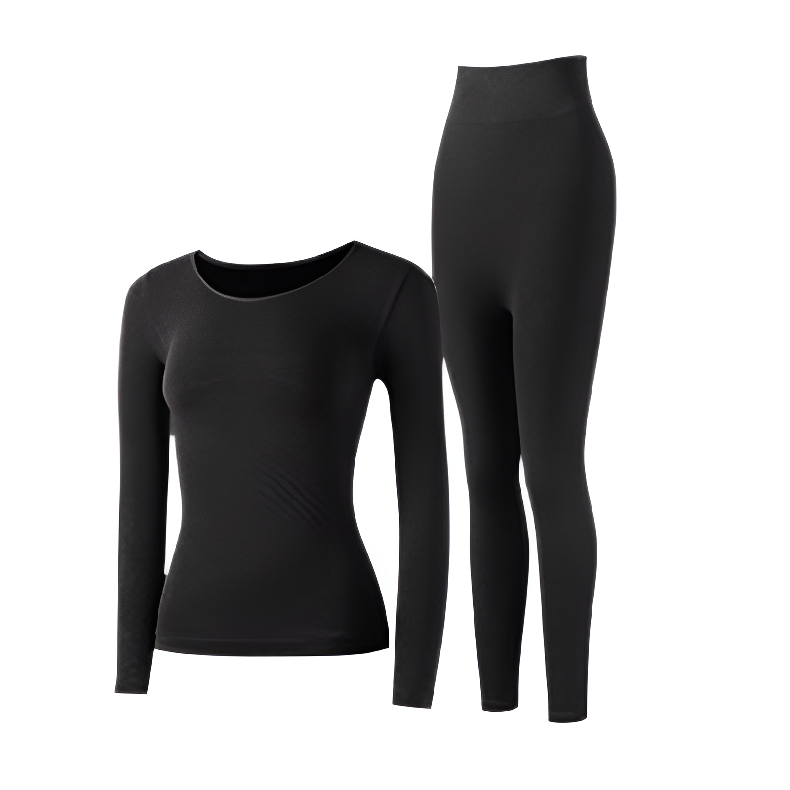 【Brelia-jp】レディース 軽量 シェイピング サーマル アンダーウェア セット シームレス ボディシェイピング スリミング ヒップアップ お腹コントロール 秋服&ズボン スリミング