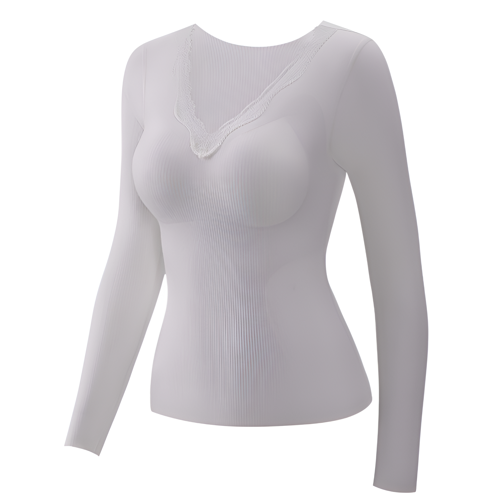 【Brelia-jp】ジンジャーカメリアオイル入りカシミヤシルク 暖かい長袖トップス レディース Vネック スリムフィット ベースレイヤー 着やすいアウター